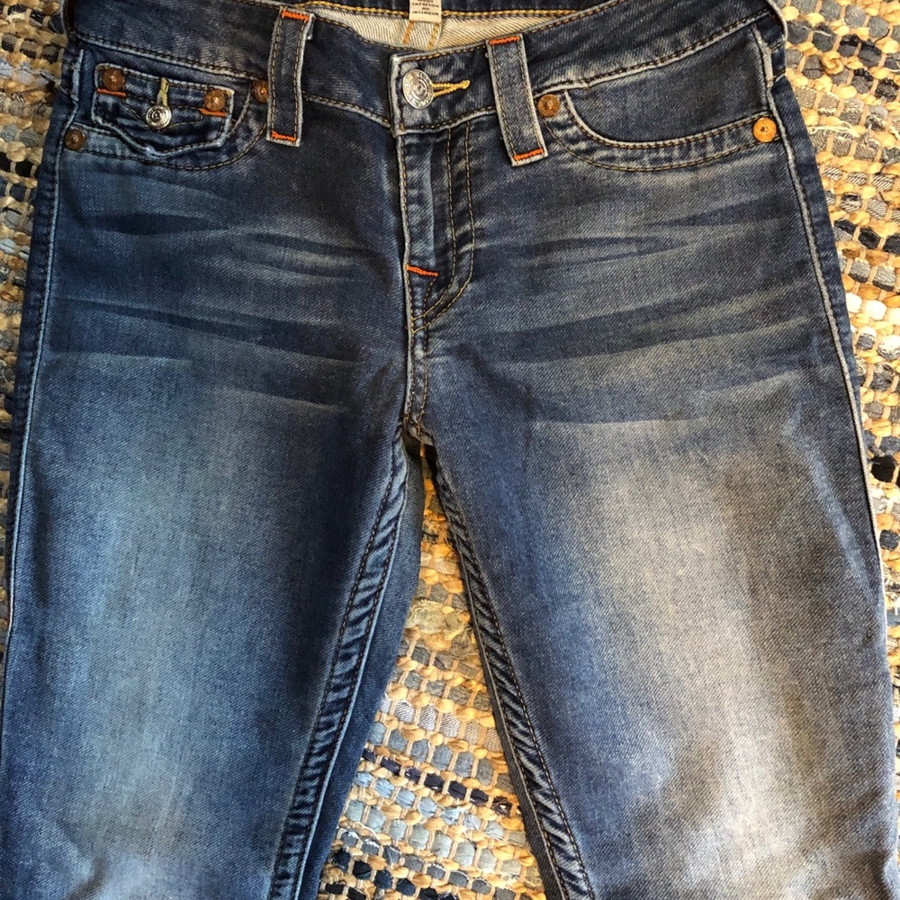 EUC Women’s True Religion Section Legging Seat Denim